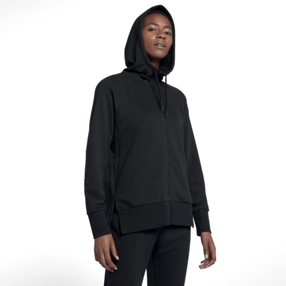 Nike Sportswear Hoodie Full Zip Black - Women's Large -  Loose Fit